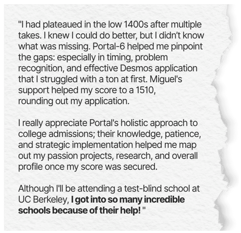 Student testimonial